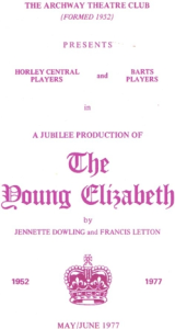 Programme for Young Elizabeth